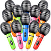Zhanmai 12 Pieces Inflatable Microphones Blow Up Plastic Microphone Props Blow Up Toys For Musical Concert Themed Party Cosplay Stage Birthday Decoration Supplies, Random Colors