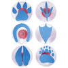 READY 2 LEARN Giant Stampers - Paw Prints - Set of 6 - Easy to Hold Foam Stamps for Kids - Arts and Crafts Stamps for Displays,