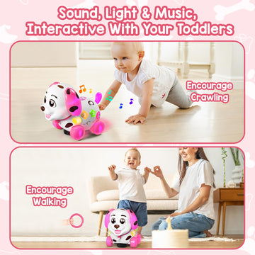 Toys For 1 Year Old Girl Boy, Baby Toy 6-12-18 Months, Musical Puppy Toddler Learning Toy For 1 Year Old Girl Gift, Bilingual Ed