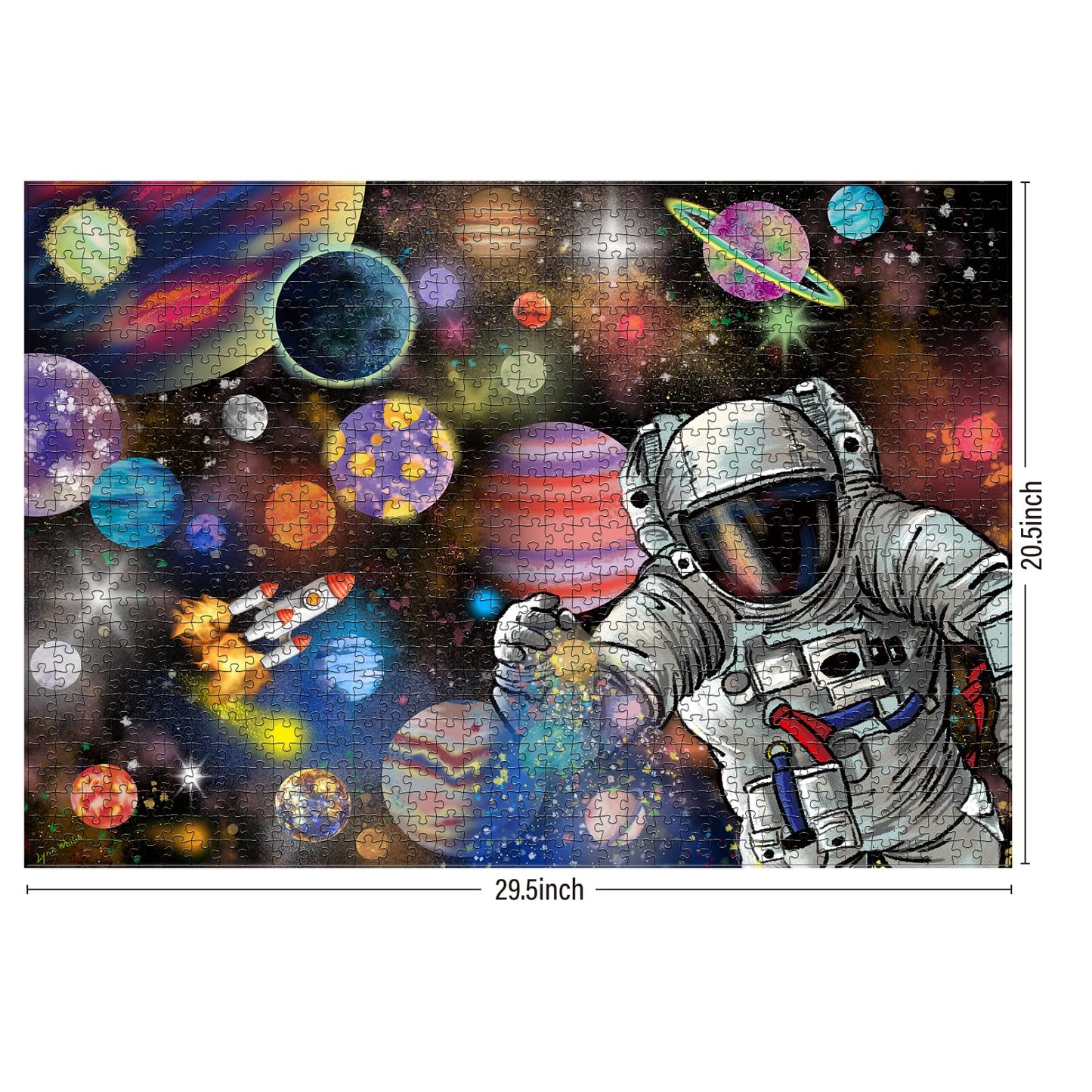 Antelope - 1000 Piece Puzzle For Adults, Space Travel Jigsaw Puzzle 1000 Pieces By Lynn Weilin, 29.5In X 20.5In, Thick, Sturdy Pieces, Planets In Space Jigsaw Puzzle