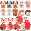Hapgfs 12 Pcs Mini Plush Puppy Set, Dog Party Favors With Keychain Gift Toys With Carton Dog House, Kids Baby Show Birthday Chri