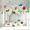 30 Pieces Spring Summer Insects Hanging Swirl Decorations, Butterfly Sunflower Bug Birthday Party Ceiling Decorations for Girls,