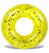 POZA Inflatable Pool Float Tube - enhanced Sparkly Confetti Pool Float Inflatable Tube Ring Pool Float for Kids mature-themeds Heavy Duty Pool Ring Party Float for Beach Lake - 36 Inch Yellow Gold