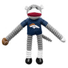 Littlearth NFL Denver Broncos Sock Monkey Pet Toy, Team Color, One Size