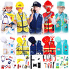 Deekin 5 Sets Kids Dressing up Costumes Toddler Dressing up and Play for Age 3-7 Construction Worker Police Firefighter Doctor Surgeon Vest for Boys Girls Pretend Role Accessories