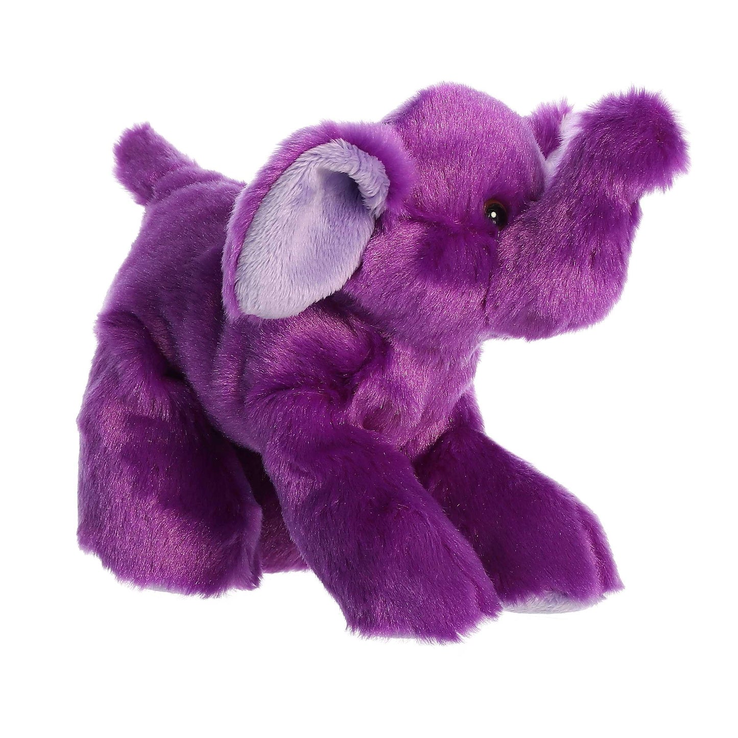 Aurora® Adorable Mini Flopsie™ Violet Elephant™ Stuffed Animal - Playful Ease - Timeless Companions - Purple 8 Inches