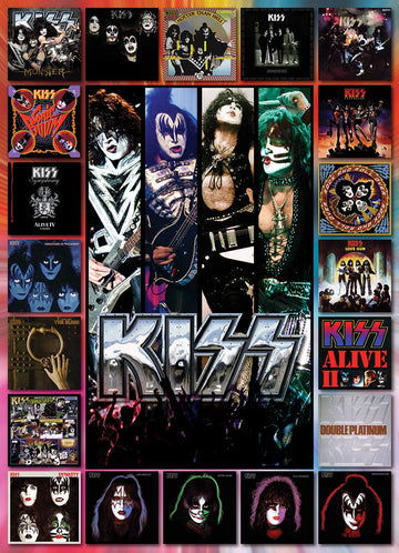 EuroGraphics KISS The Albums Puzzle - 1000-Piece, Black, Cardboard, Model 6000-5305
