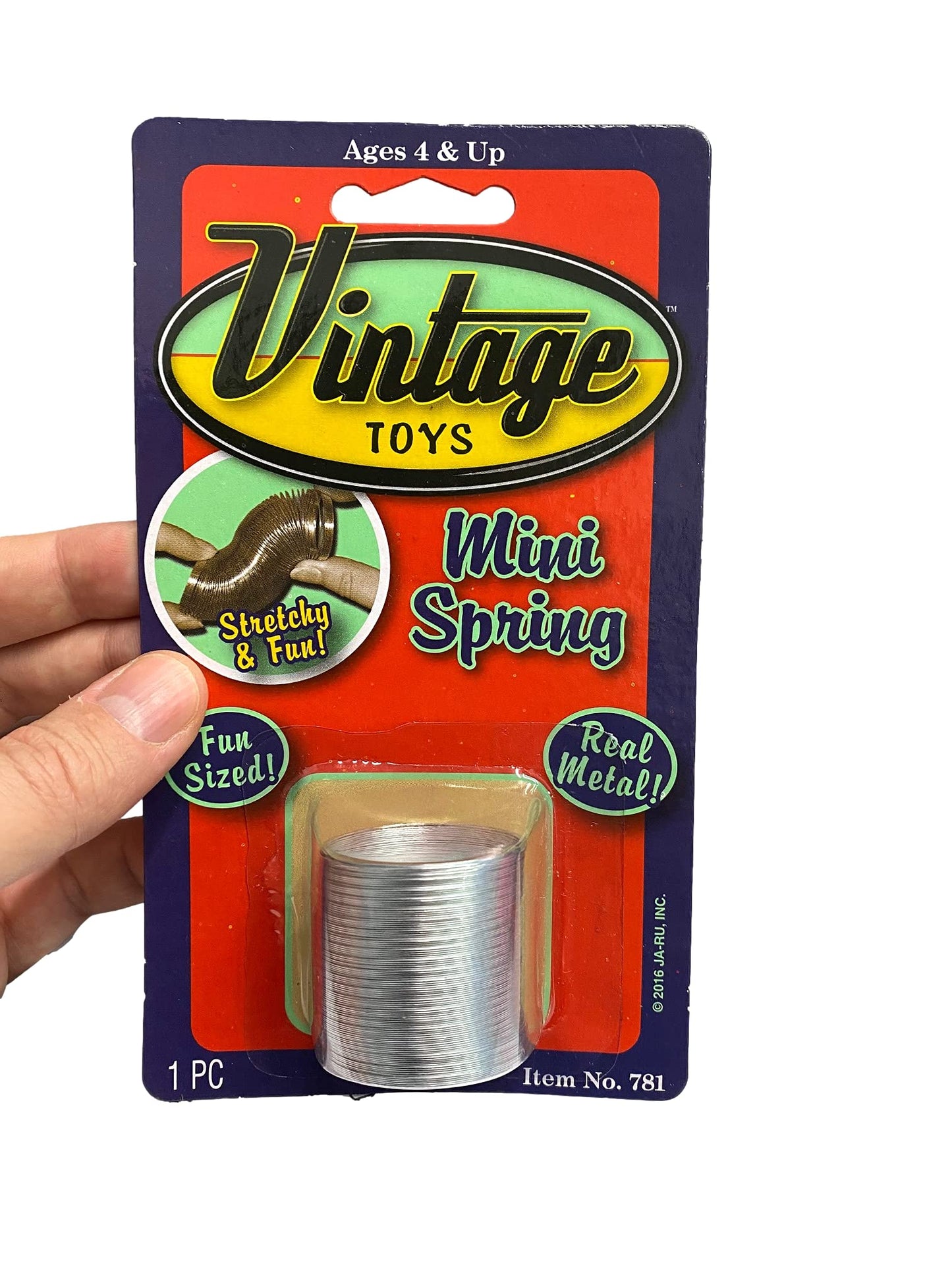 Ja-Ru Mini Metal Spring Toy (2 Coil Spring) Small Spring Fidget Toy. 1.5'' Original Stress Relief Classic Retro Vintage Toys. Pa