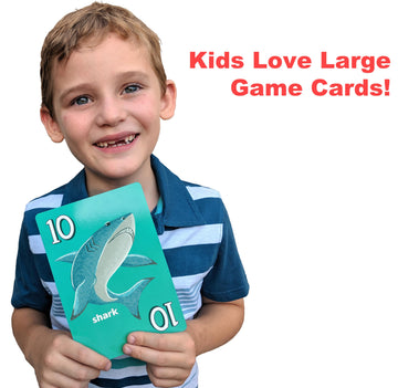 Giant Go Fish Card Game For Kids And Families – Play Go Fish And Old Maid – Large 5X7In Cards – Adorable Animal Art – A Fun Gift Idea For Boy/Girl – A Family Game For Ages 4+