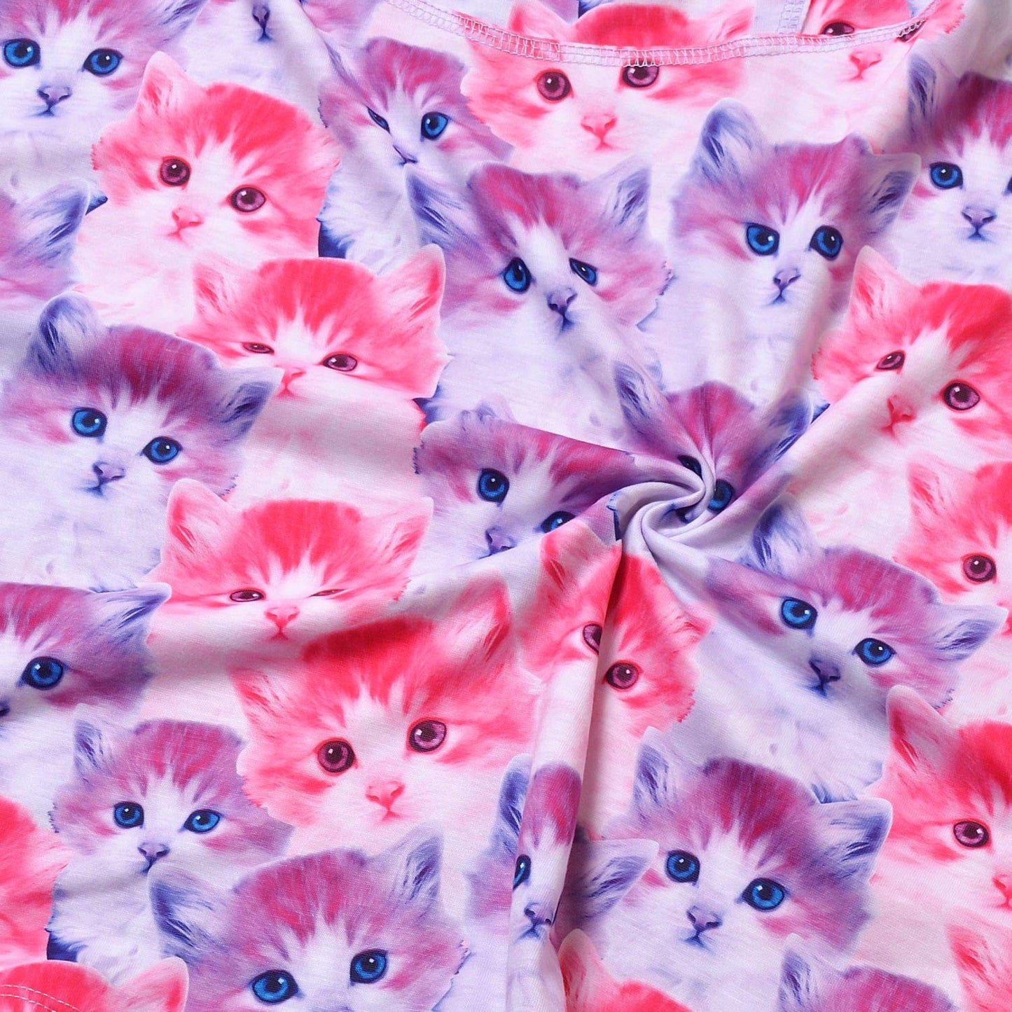 Girls Winter Twirl Dresses Cat Outfits Casual Purple 8 9