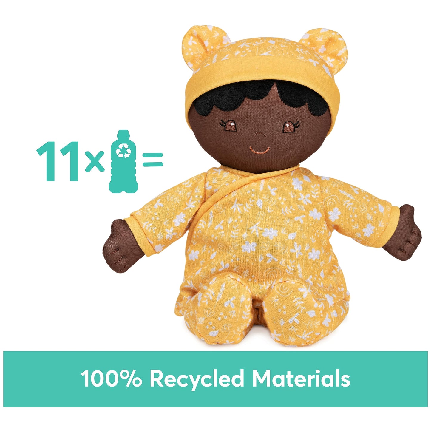Gund Baby Sustainable Baby Doll, Plush Doll Made From Recycled Materials, For Babies And Newborns, Yellow, 12