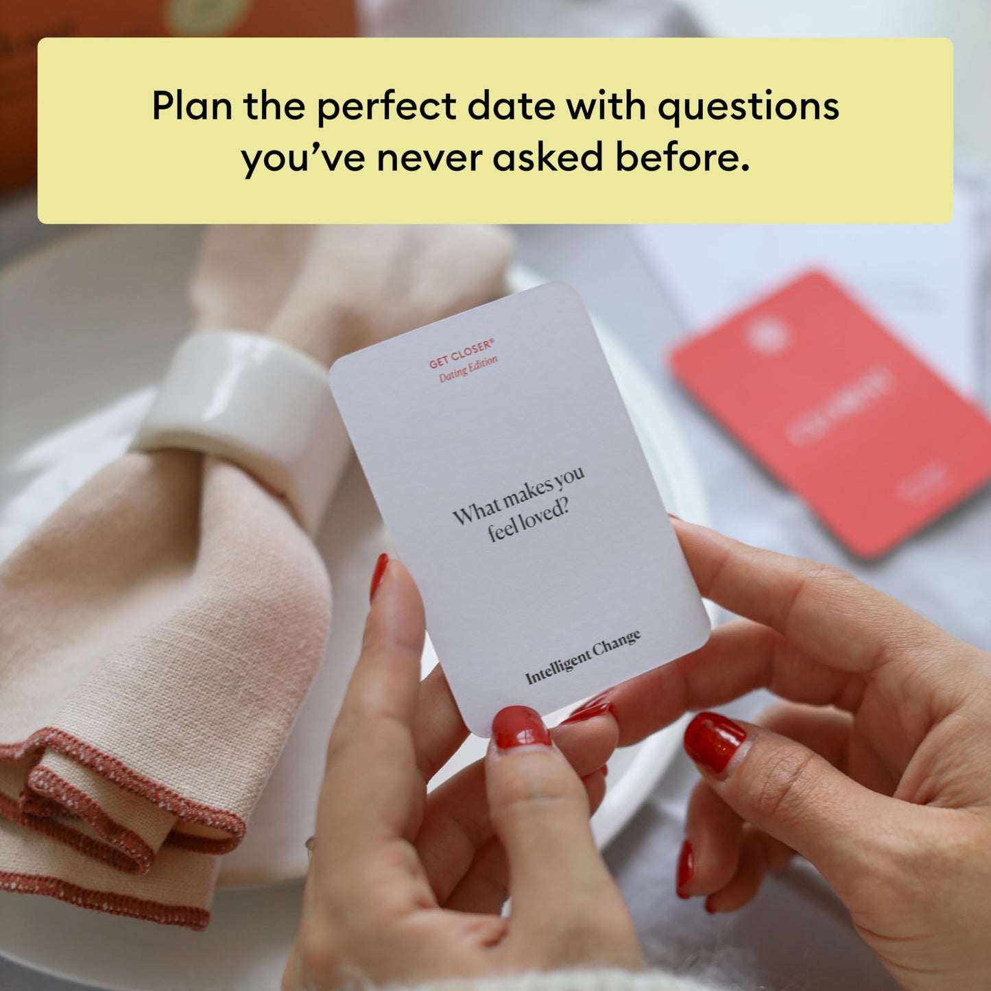 Intelligent Change Get Closer Dating Edition Card Game Conversation Starters - Question And Answer Games - Fun Card Game For Dating Couples, Date Night Activity (Dating Edition)