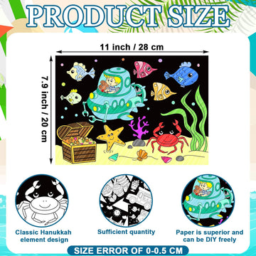 Zhanmai 30 Pcs Funny Color Your Own Summer Posters DIY Happy Summer Crafts Color Your Own Poster Bulk for Holiday Home School Pa