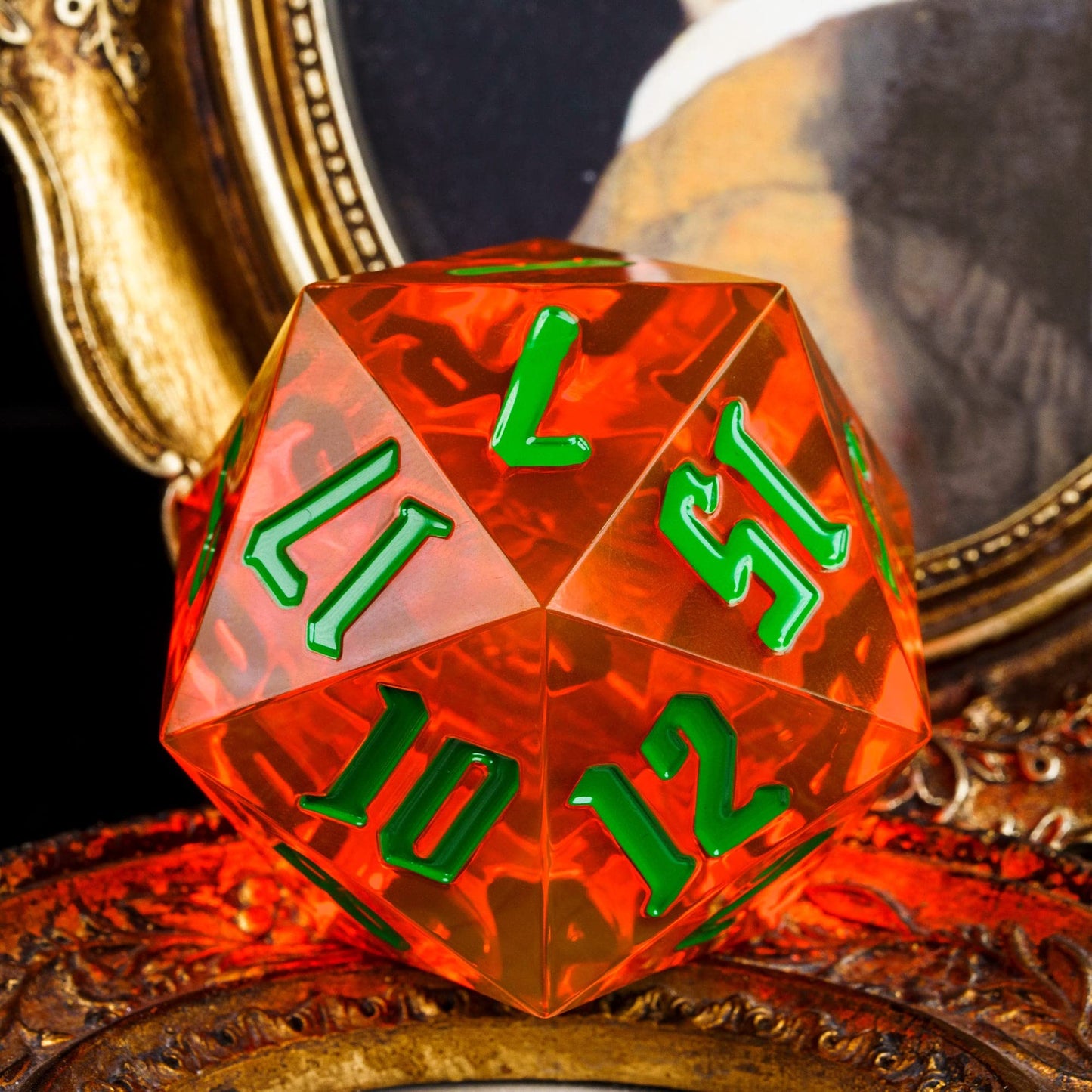 Poludie D20 Single Dice 55mm, 20 Sided DND Dice, Giant D20 D&D Polyhedral Dice Large D20 with Dice Gift Box for Dungeons and Dra