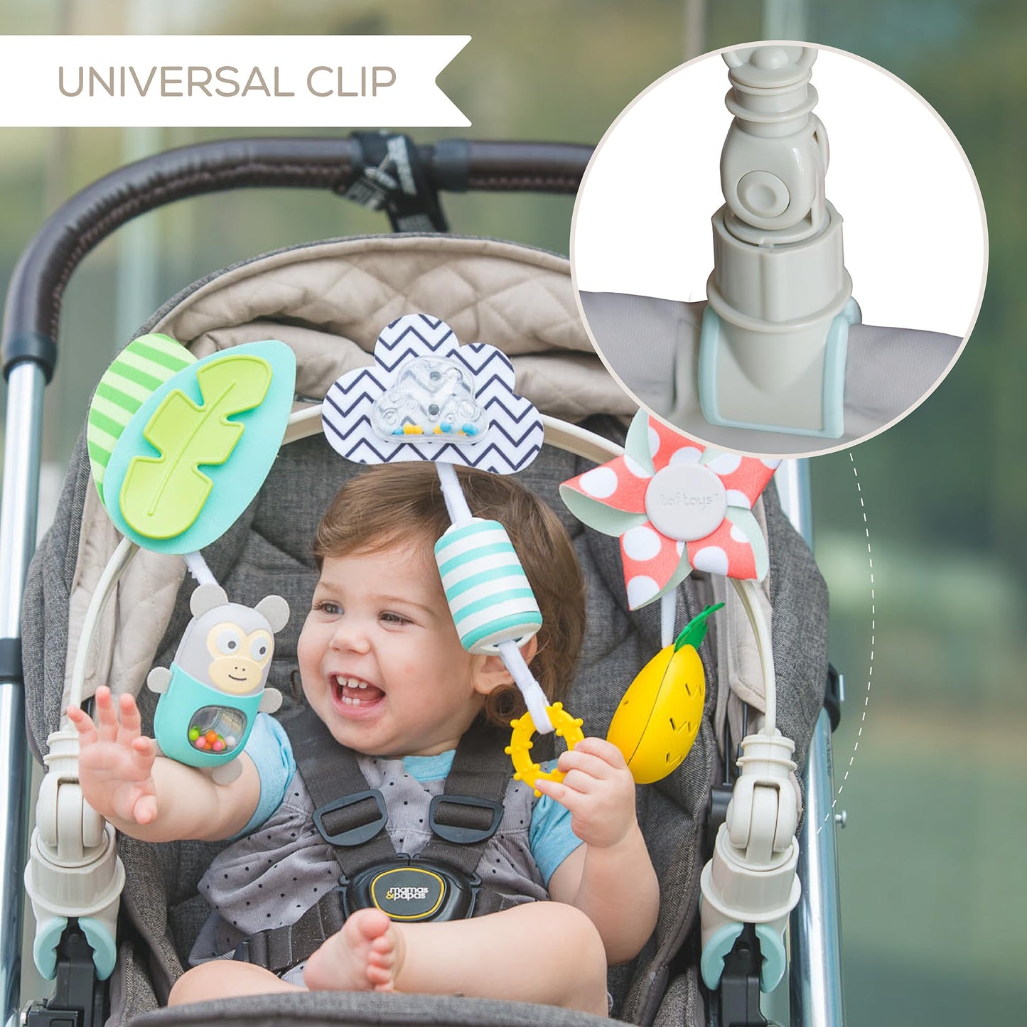 Taf Toys Tropical Orchestra Arch - Activity Arch for Infants & Toddlers, Grey, 1 Count, Stimulates Senses & Motor Skills, Model 12135