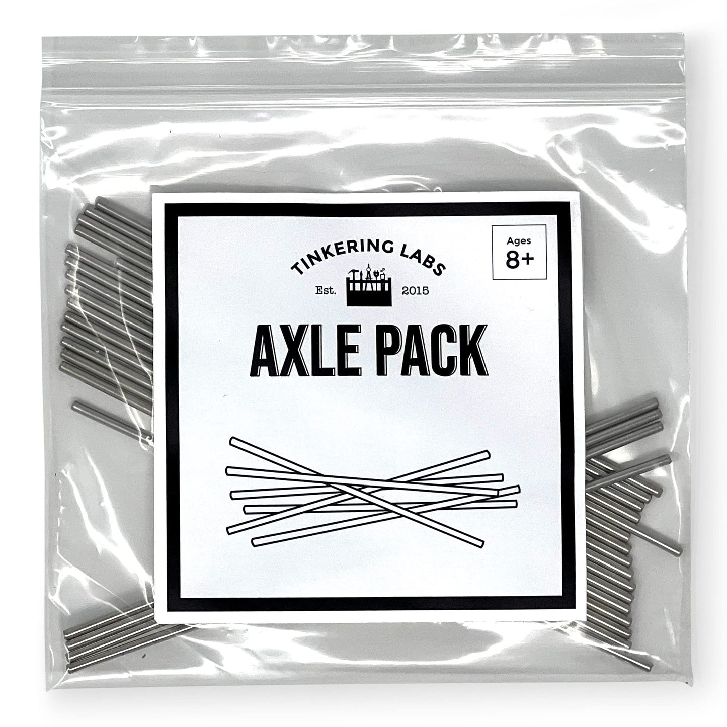 Tinkering Labs Axles: 20 Pcs, Perfect For Holding Wheels, Connecting Wood Parts, And More Stainless Steel, Rounded Tips, Unisex,