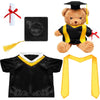 Civaner Graduation Bear Clothes Graduation Hat with Yellow Tassel Diploma Gown Outfit Plush Toy Gown Clothes Accessories Fits Mo