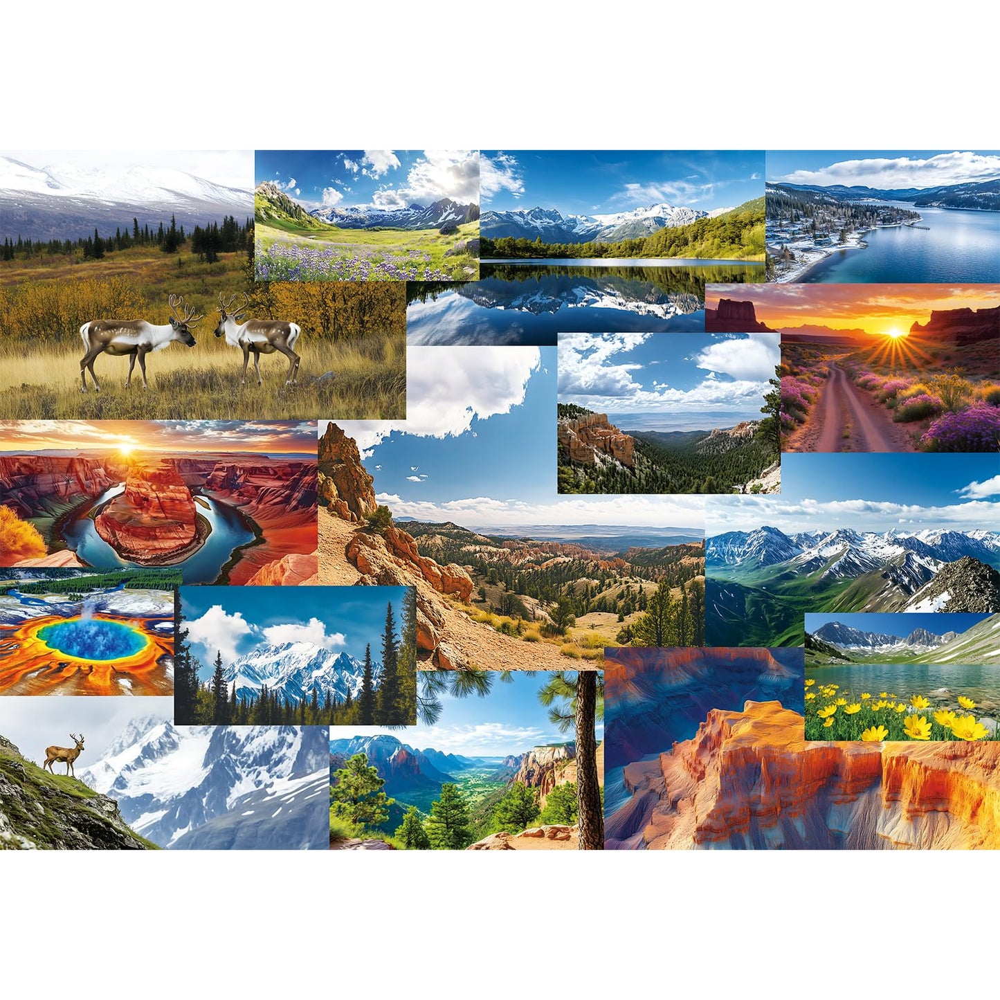 2000 Piece Puzzle for Adults - Stunning Panoramic National Parks Jigsaw Puzzle - Americas Parks Nature Puzzle Gift - Eco-Friendl