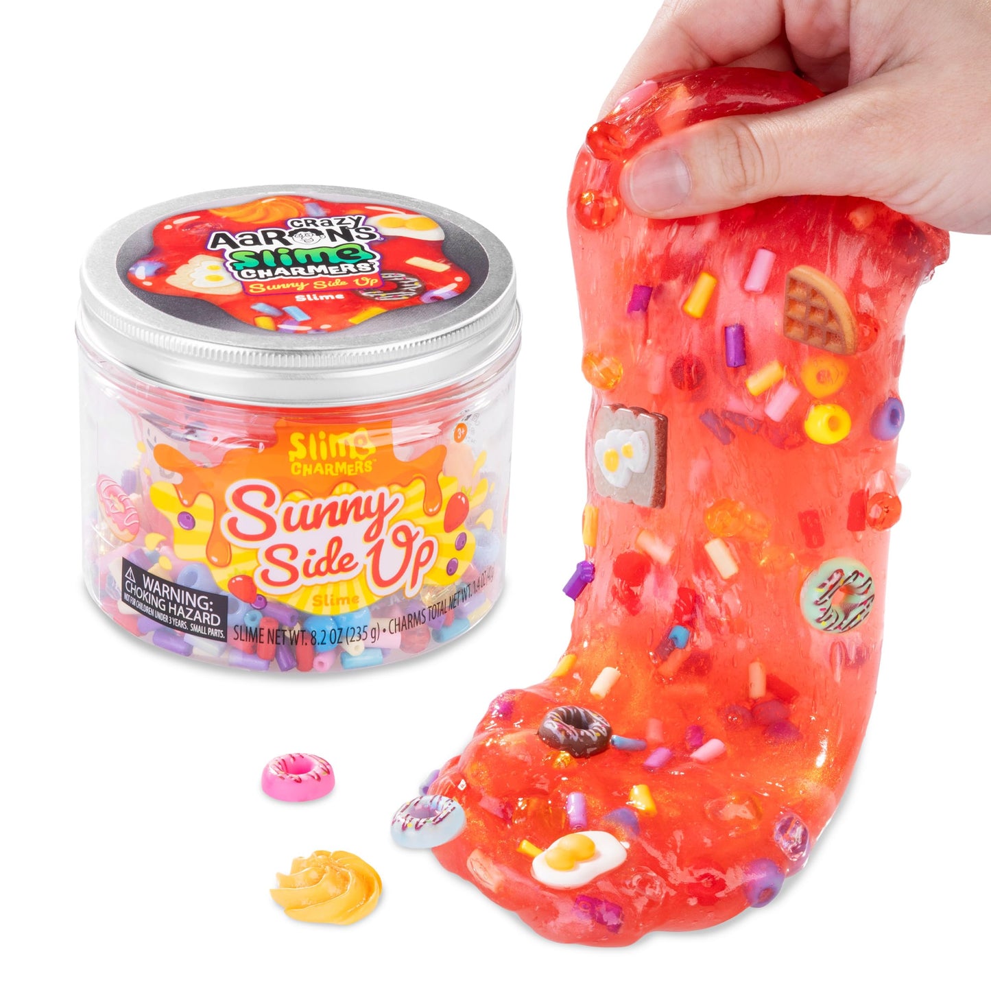 Crazy Aaron'S Slime Charmers® - Sunny Side Up - Vibrant Red Water Slime, Sensory Toys For Kids - Creative And Endless Fun, Stress Relief Therapy, Gifts For Girls And Boys - Made In Usa