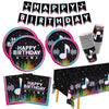 Music Party Supplies Disposable Paper Plates Napkins Cups Tablecloth And Banner For Girls Boys Music Party Birthday Decorations,