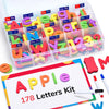 Gamenote Classroom Magnetic Alphabet Letters Kit 178Pcs With Double Side Magnet Board - Foam Alphabet Letters For Preschool Kids Toddler Spelling And Learning Colorful Abc Education Fridge Magnets