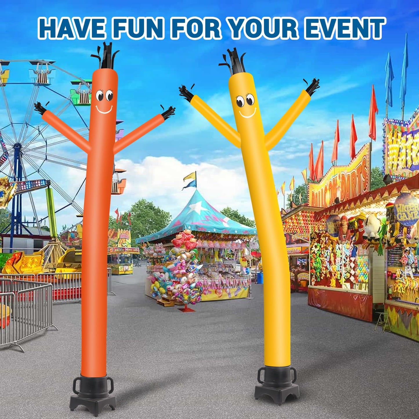 Mounto 20Ft 18Inch Fly Puppet Dancer Tube Man Fly Guy Puppet Dancer (Orange)