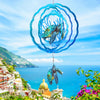 Sea Turtle Wind Spinners Outdoor Clearance - 12 Inches Hanging Stainless Steel Wind Sculpture Patio Lawn Yard Balcony Art Outsid