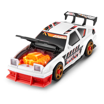 Metal Machines Speed Heroes (Black) By Zuru, 20+ Surprises, Build Your Own Car, Two Bodies, Lights & Sounds, Slime