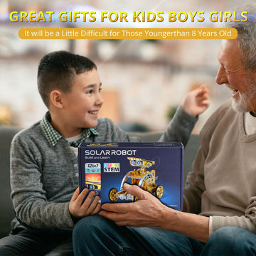 Raesoot Stem Toys For Kids Age 8-13, 12-In-1 Solar Robot Building Science Kits For Boys Girls Teen Age 9 10 11 12, Engineering Christmas Birthday Gifts For 8+ Year Old Boys