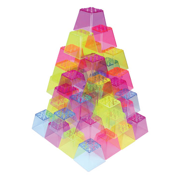 Roylco Crystal Color Stacking Blocks, Set of 50