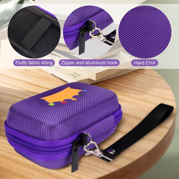 Meetikar Purple Travel Card Games Case - Compatible with UNO, Playing Cards & Game Card Holders (Cards Not Included)