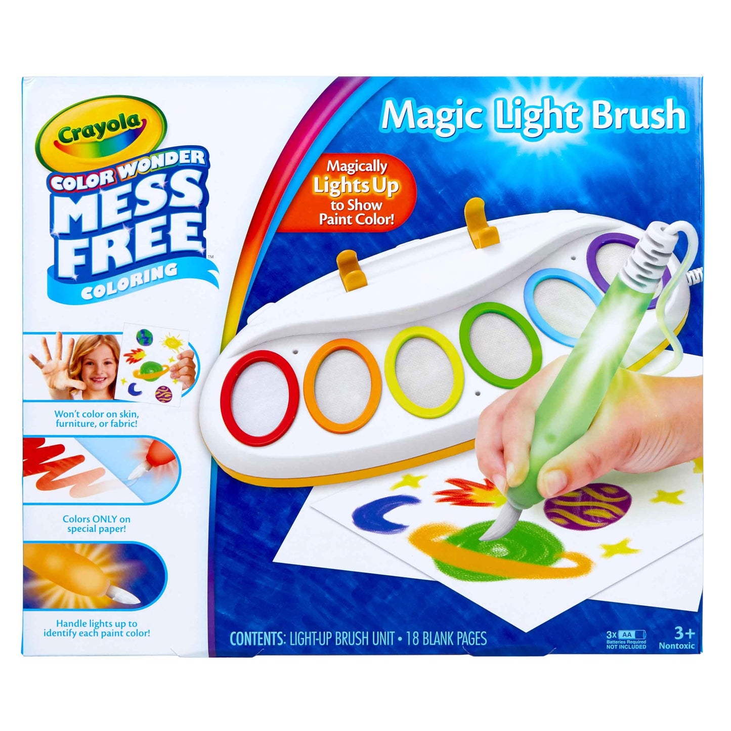 Crayola Color Wonder Magic Light Brush, Mess Free Painting Station For Kids, Gift For Kids, Toddler Toys & Activities, Ages 3, 4, 5