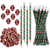 Tinlade 72 Pcs Sports Pencils And Erasers For Kids Fun Wooden Pencils For Kids Boys Sports Themed Birthday Party Favors Students Stationery Party School Office Supplies(Football)