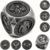 DND Spinner Dice, 7 in 1 Unique Metal Dice Set with 3D Relief for Dungeons and Dragons Gifts, Cool Polyhedral Role Playing Game