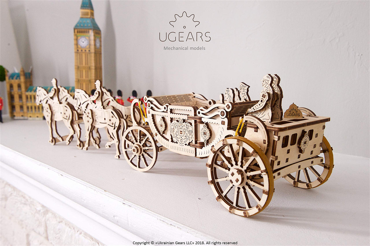 Ugears Royal Carriage 3D Wooden Model For Self-Assembling, Educational Craft Set, Best Gift