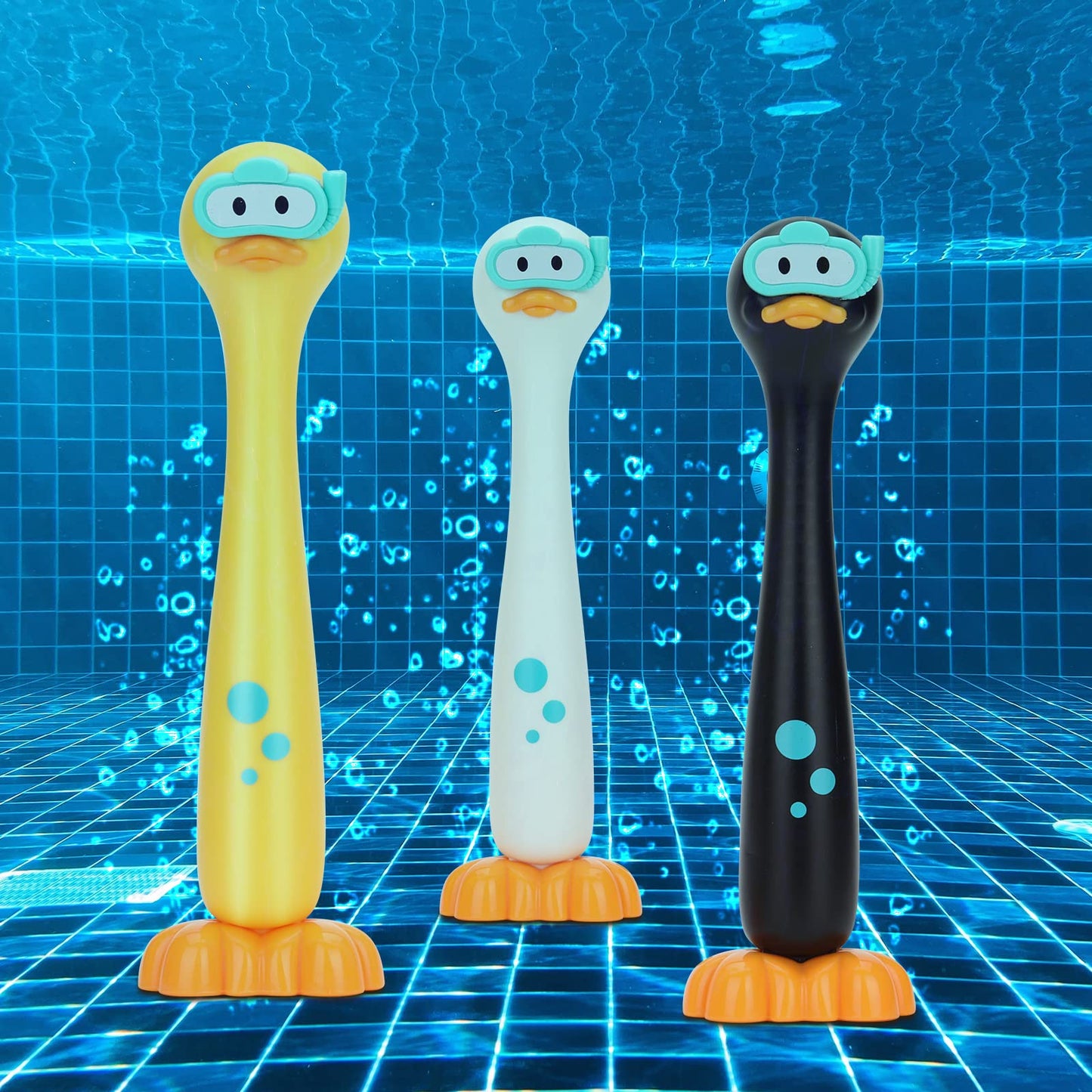 Doadw Summer Toys Underwater Pool Games Dive Sticks Duck 3-Pack