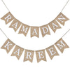 Ramadan Mubarak Banner Ramadan Kareem Decorations Eid Burlap Bunting Gold Eid Mubarak Banner Party Supplies for Home Muslim Fest