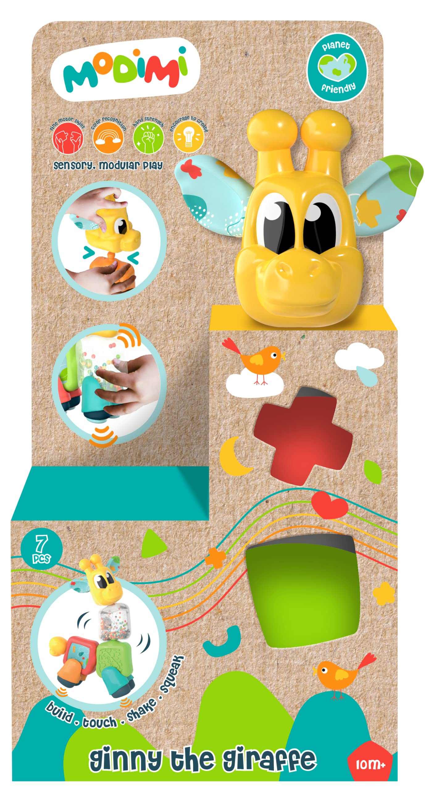 Goliath Modimi Giraffe - Interactive Multi-Sensory Baby Toys, Modular Play System, 3 Months And Up