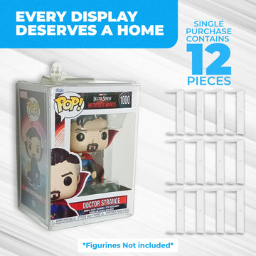 12-Pack Acrylic Shelves Wall Mount Compatible With Pop Figure Display In Box - No Drill Acrylic Floating Shelves Wall Display -