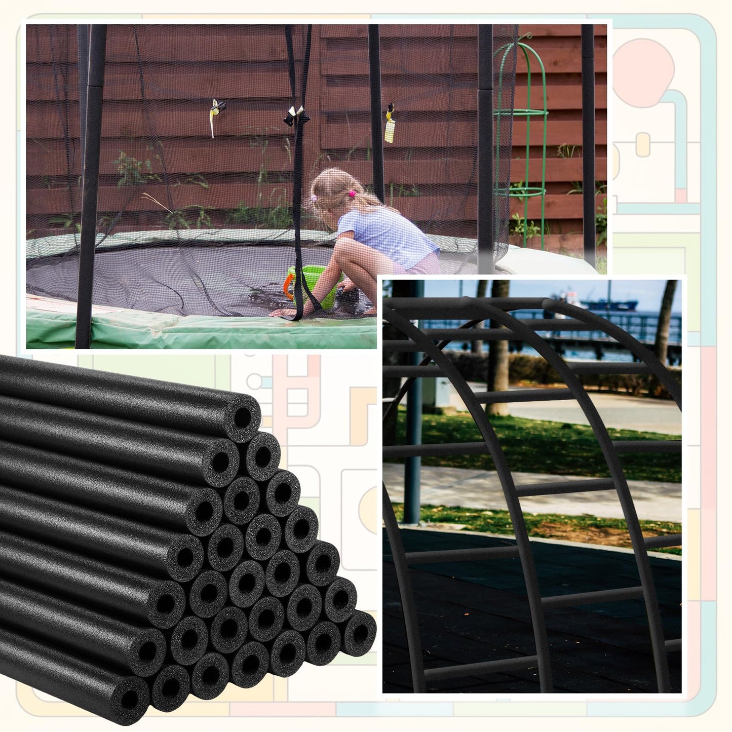 Sratte 30 Pcs Pool Noodles Bulk 39 Inch Foam Hollow Noodles Jumbo Diy Decorations Large Foam Swim Water Noodles For Swimming Flo