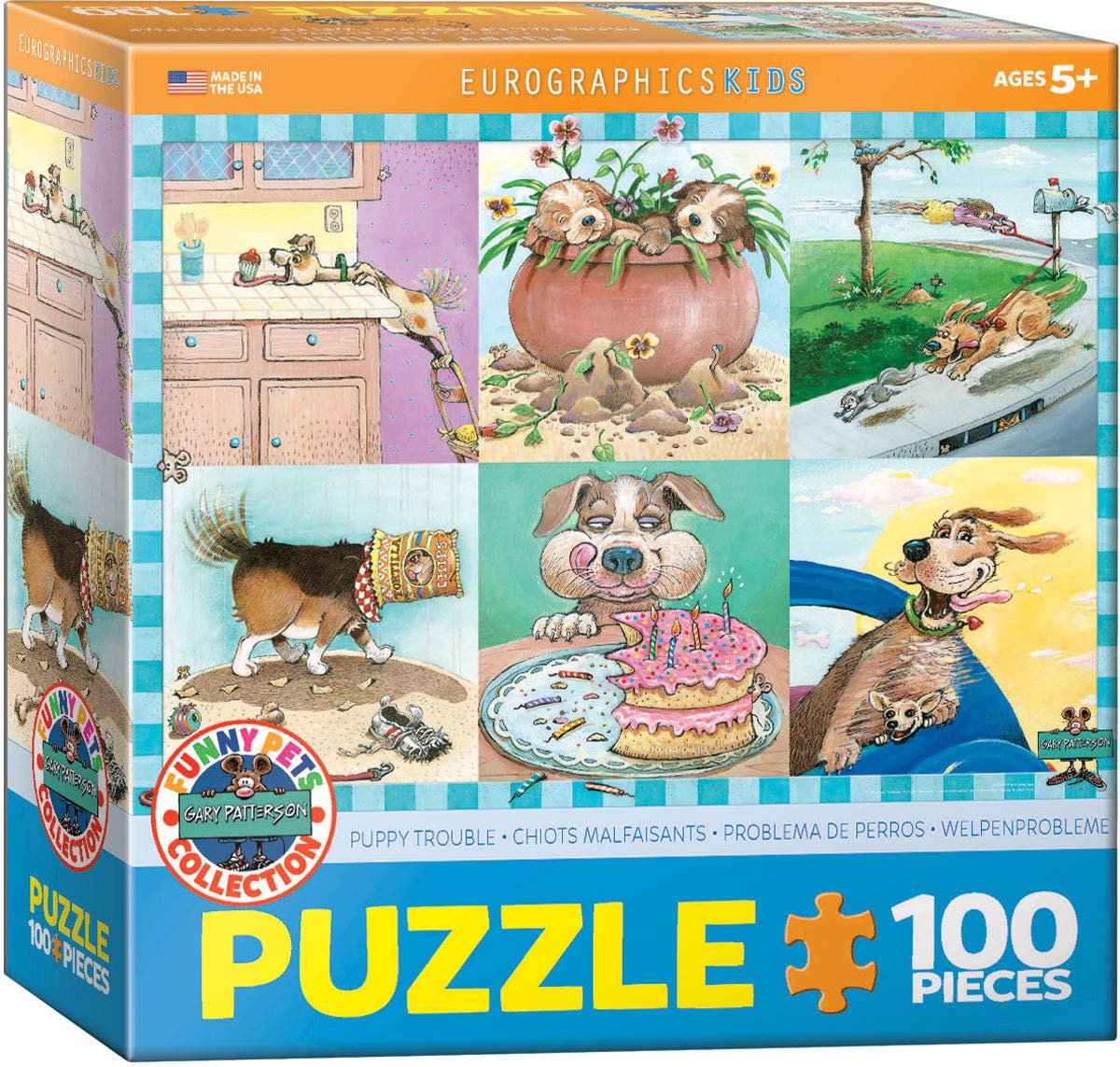 Eurographics Puppy Trouble By Gary Patterson 100-Piece Puzzle