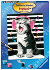 Ravensburger Singing Kitten Paint by Numbers Kit for Children - Painting Arts and Crafts for Kids Age 12 Years Up