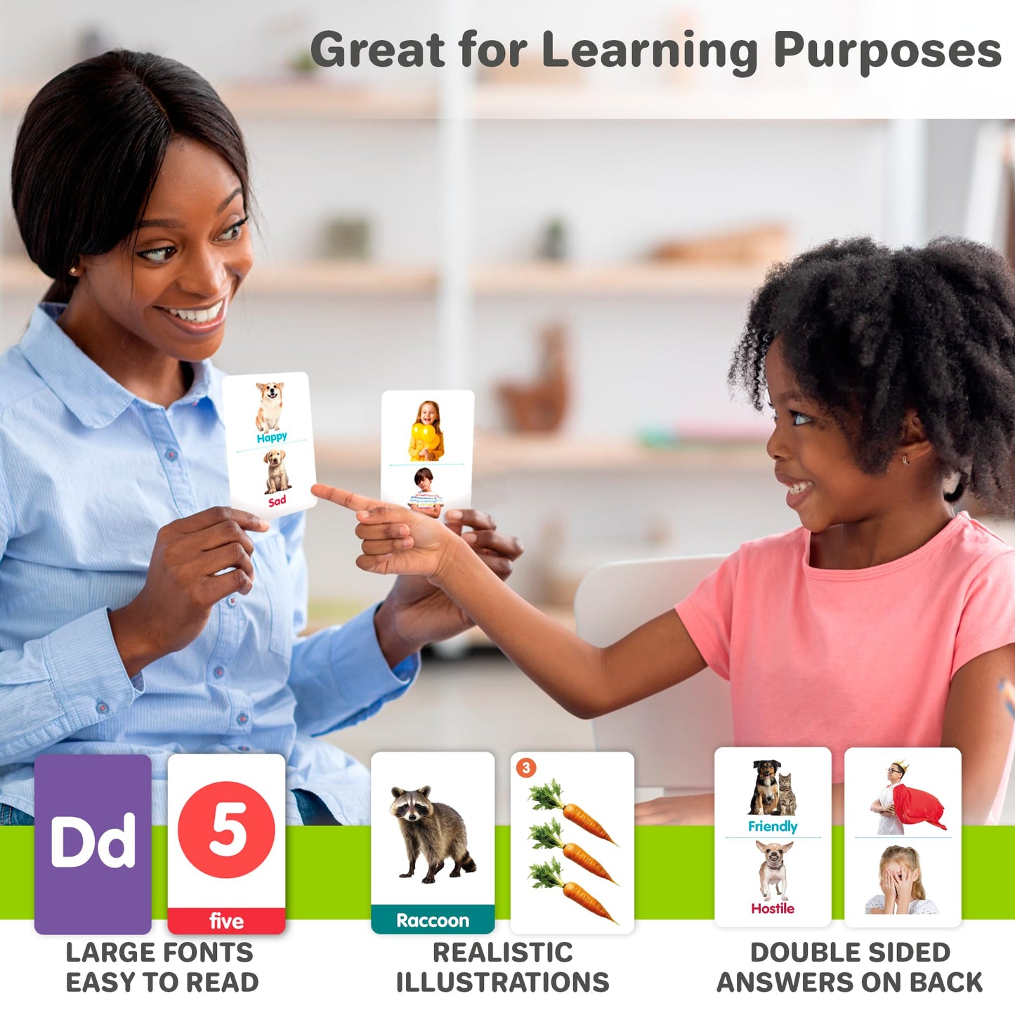 Quokka Abc Learning Flash Cards For Toddlers 2-4 Years Old - 60 Realistic Flashcards For Kids Ages 1-3-5 - Alphabet Numbers Colo