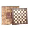 Woodronic 16' Chess Board, Cassia Siamea And Maple Wooden Tournament Chessboard With 1.6' Squares, Ideal Gifts For Professional Chess Players
