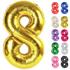 Gold Number 8 Balloon 40 Inch, 8 Balloon Number, 8Th Birthday Decorations, Gold Party Supplies For Boys Girls