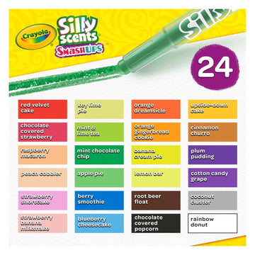 Crayola Silly Scents Smash Ups Mini Twistables Crayons, 24 Count, Multicolor, Wax