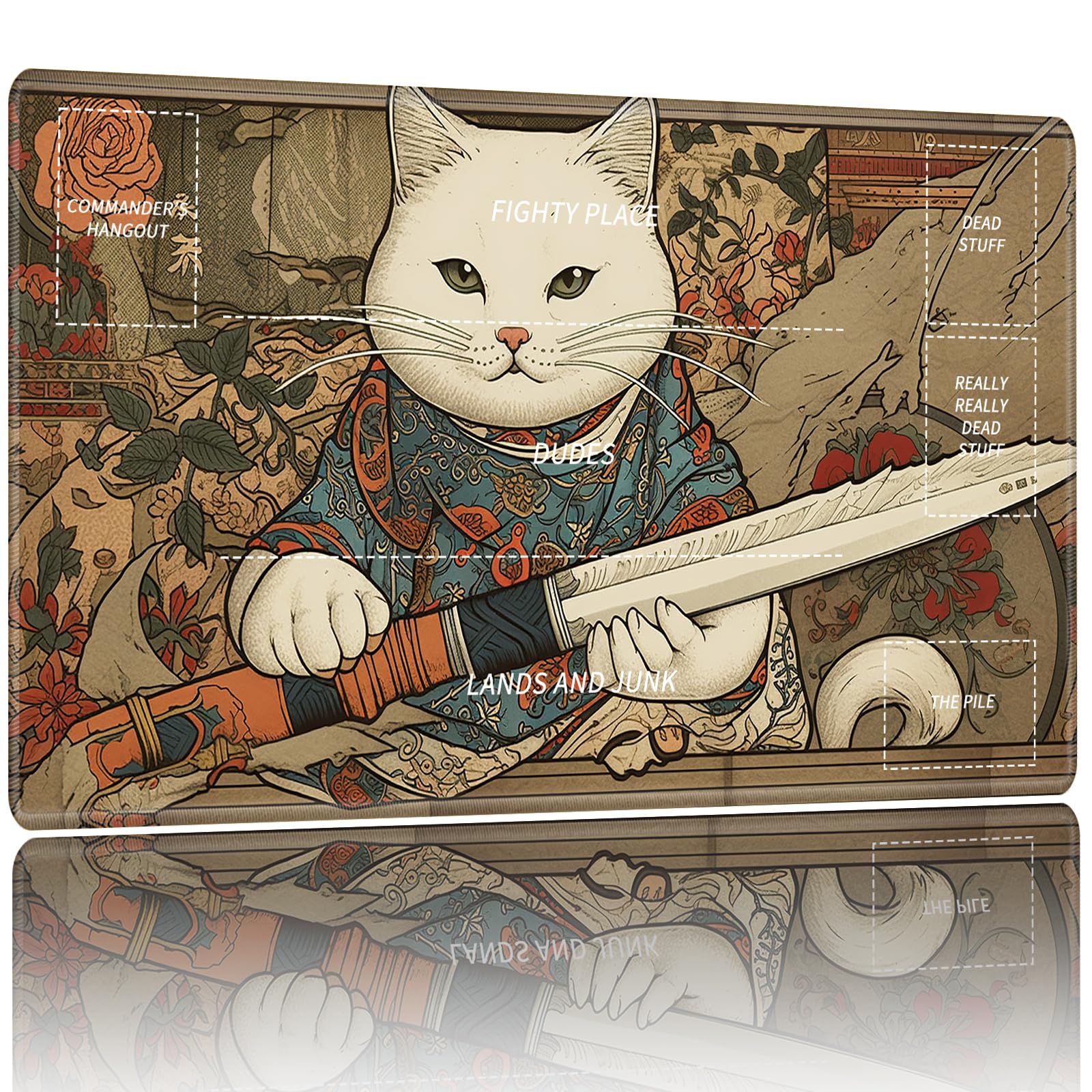 Playmat for MTG Card Playmat Stitched with Zones for MTG Card Game Pla   Toytooth