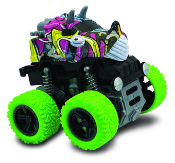 Aeromax Dino-Faur Mini Friction Powered Push N Go Truck Trex And Triceratops 2 Pack (Pbdb-C)
