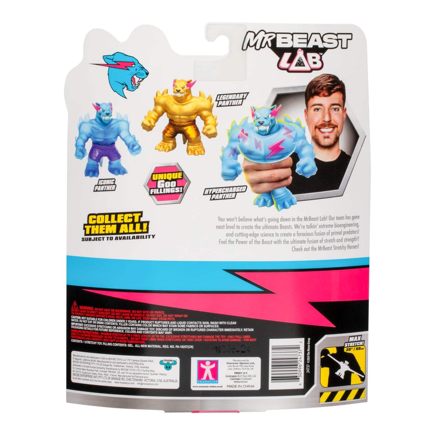 Mrbeast Lab Heroes Of Goo Jit Zu Goo Iconic Panther, Squeeze, Squish And Stretch Mrbeast'S Panther Up To 3 Times Its Size