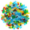 300 Pieces Transparent Clear Bricks Parts Pack, Classic Creative Bulk Blocks Set Blocks In Random Color - Mixed Shape